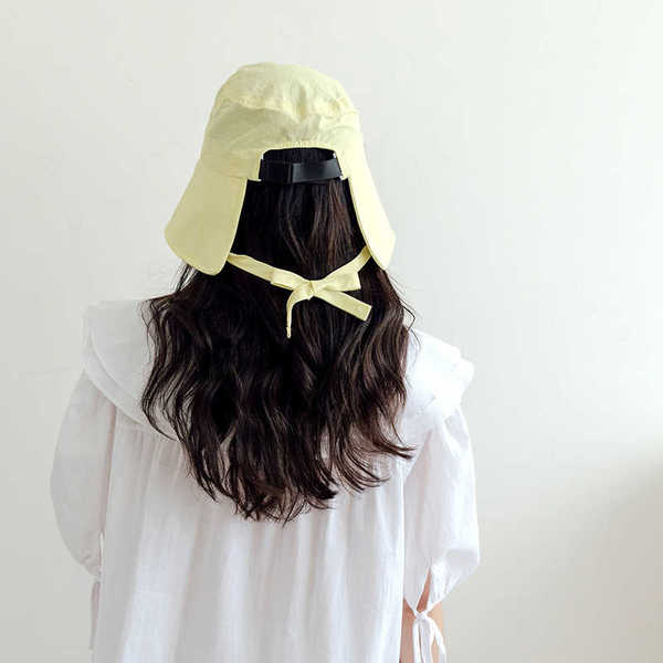 MIUSTAR 多色素面後釦式綁帶造型漁夫帽(共4色)【NL1095】預購