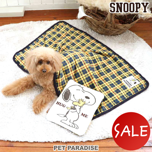 【PET PARADISE 寵物精品】SNOOPY 2021熱燒款●史奴比格紋蓋毯枕頭組 (60x90cm) 寵物毛毯