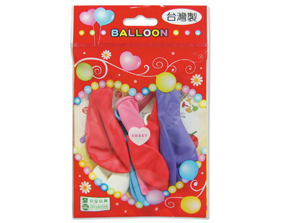 珠友 BI-03016 台灣製- 10吋圓型氣球汽球/小包裝 product thumbnail 2