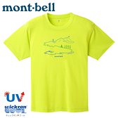 【Mont-Bell 日本 男 WIC.T LONG TRACK 短袖排T恤《氖黃》】1114475/圓領衫/運動上衣/排汗衣