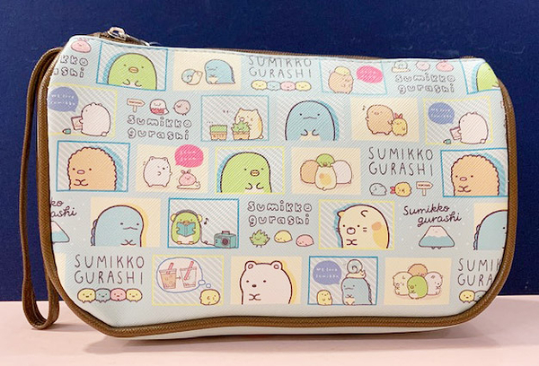 【震撼精品百貨】角落生物 Sumikko Gurashi~SAN-X 隨身收納包/拉鍊化妝包-漫畫藍#10149