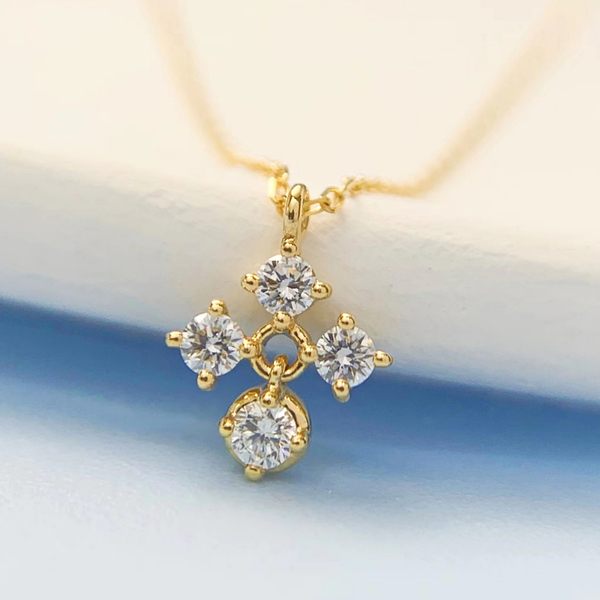 【BRILLMOND JEWELRY】輕珠寶10分18K玫金十字鑽墜(天然鑽石總重10分 全18K金台+鍊) product thumbnail 4