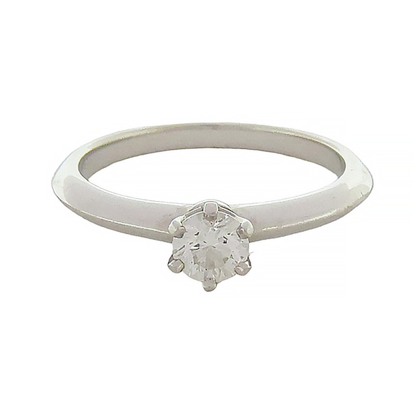 【二手名牌BRAND OFF】Tiffany & Co 蒂芬妮 Tiffany Setting 0.30CT 鑽石 PT950 鉑金戒指 product thumbnail 3