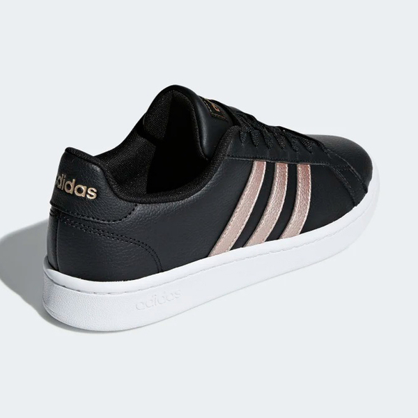 ADIDAS GRAND COURT 女鞋 休閒 經典 復古 皮革 黑 金【運動世界】F36486 product thumbnail 7