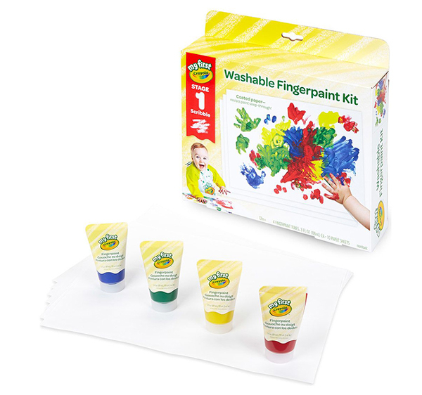 美國Crayola繪兒樂 幼兒可水洗手指畫顏料4色組(紅/黃/藍/綠) product thumbnail 3