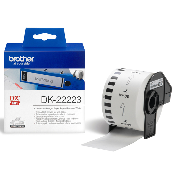 Brother DK-22223 連續標籤帶 ( 50mm 白底黑字 ) 耐久型紙質 product thumbnail 2