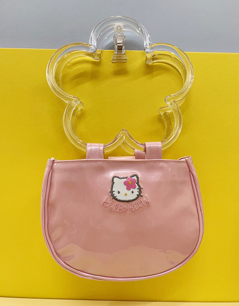 【震撼精品百貨】Hello Kitty 凱蒂貓~Sanrio HELLO KITTY手提袋/收納袋-粉花#73270