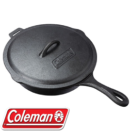 【coleman 美國 經典鑄鐵平底鍋】cm-21880/鑄鐵鍋/荷蘭鍋/戶外野炊/鍋子