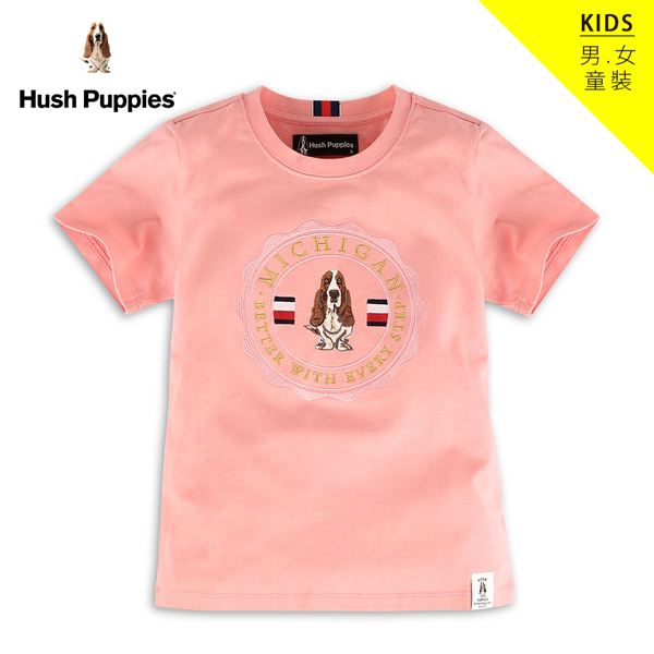 Hush Puppies T恤 童裝經典立體品牌圖騰刺繡狗T恤 product thumbnail 2