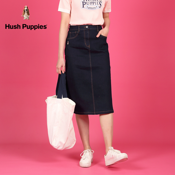 Hush Puppies 長裙 女裝側開岔3扣飾牛仔中長裙 product thumbnail 7