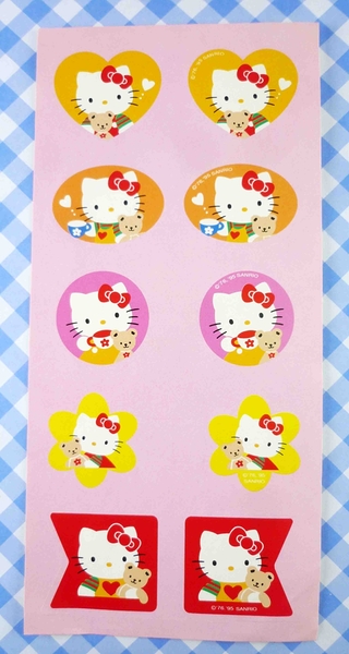 【震撼精品百貨】Hello Kitty 凱蒂貓~KITTY貼紙-粉底10格