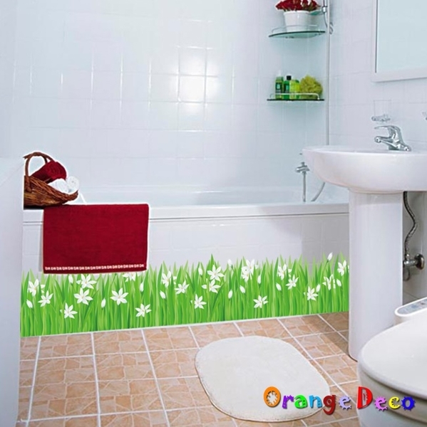 壁貼【橘果設計】綠草 DIY組合壁貼 牆貼 壁紙 室內設計 裝潢 無痕壁貼 佈置