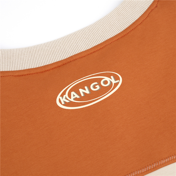 KANGOL 長袖 米白 撞色 刺繡LOGO 寬版 大學T 中性 63551001- product thumbnail 8