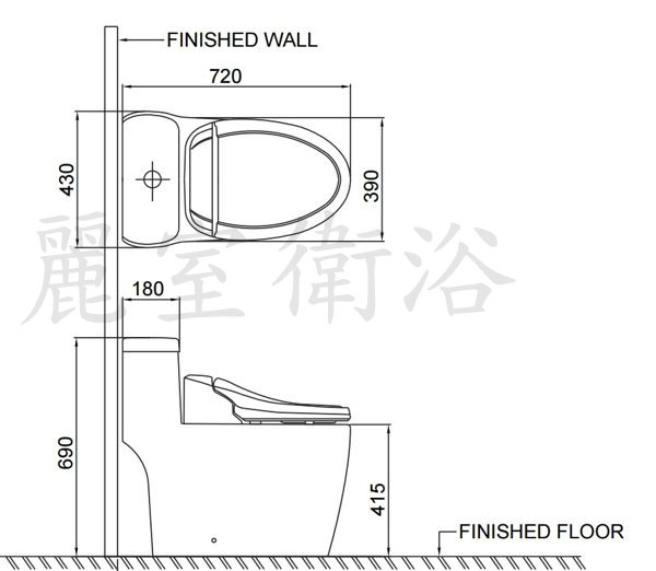 【麗室衛浴】零件 美國 GERBER 新品上市 重力渦漩沖洗式 電腦馬桶 24T-002 product thumbnail 3