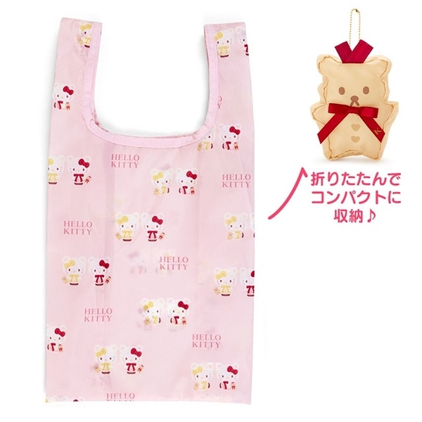 【震撼精品百貨】Hello Kitty 凱蒂貓~日本SANRIO三麗鷗 KITTY摺疊環保購物袋附收納袋(48週年生日)*63906