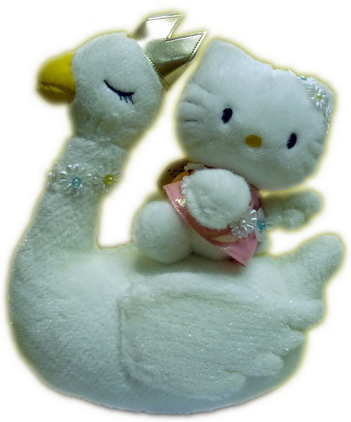 【震撼精品百貨】Hello Kitty 凱蒂貓~KITTY絨毛娃娃玩偶『25周年紀念天鵝』