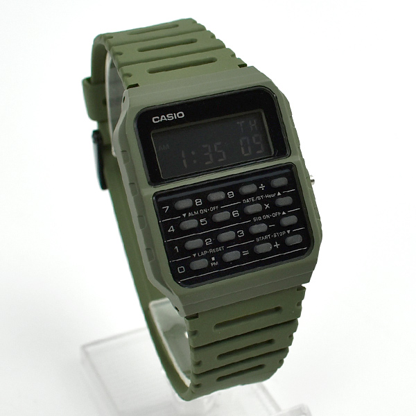 CASIO手錶 軍綠計算機電子錶NECD37