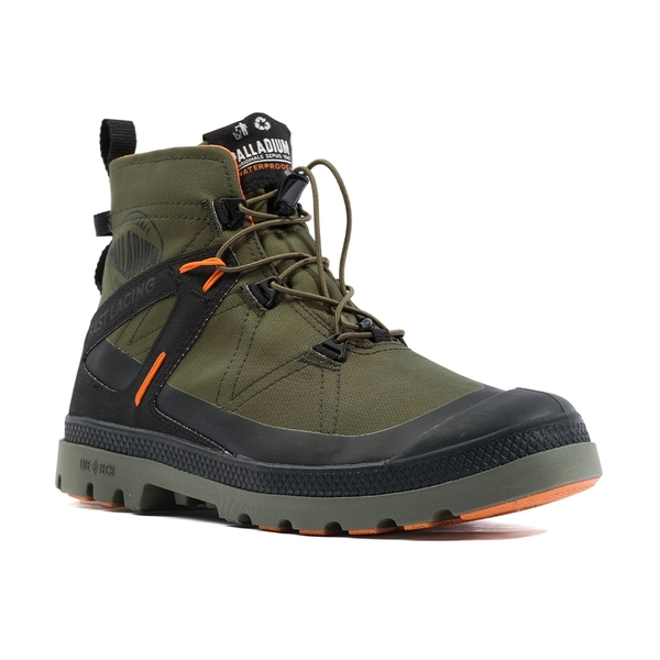 PALLADIUM PAMPA TRAVEL L+ WP+ 穿搭 休閒鞋 輕量 防水 快穿 男鞋 綠 08849-325