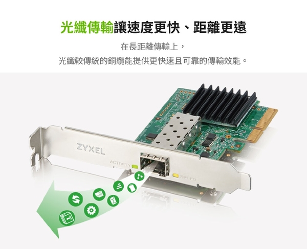 ZYXEL 合勤 XGN100F 10G SFP+光纖 單埠有線網路卡 [富廉網] product thumbnail 5