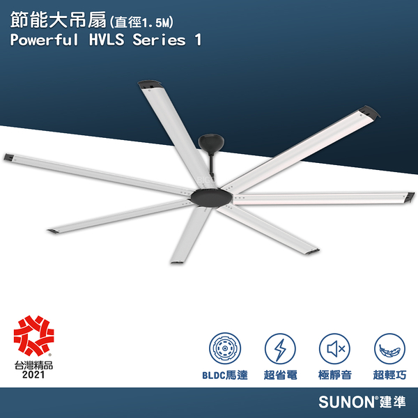 SUNON 節能大吊扇 Powerful HVLS Series 1 工業吊扇 1.5米 節能扇 吊掛扇 涼扇 電風扇