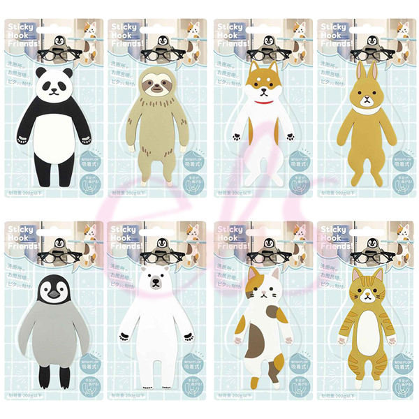 日本 Sticky Hook Friends 動物造型黏貼式掛鉤 多款供選 ☆艾莉莎ELS☆