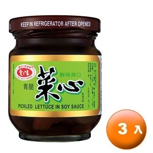 愛之味 青脆菜心 玻璃罐 180g (3罐)/組【康鄰超市】