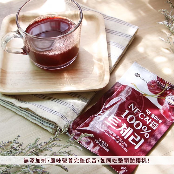 韓國【MIPPEUM美好生活】酸櫻桃果汁 100包/箱 [70ml/包] 原汁 果汁 product thumbnail 4