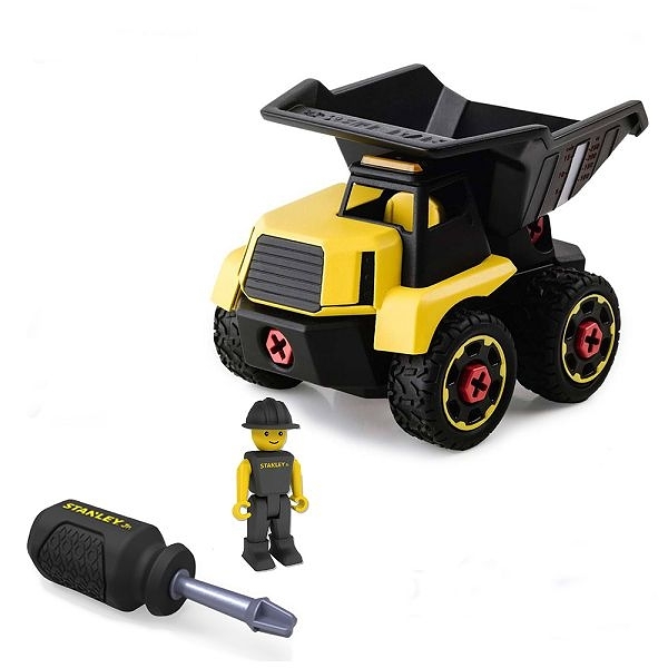 美國 STANLEY Jr. 組裝工程車-砂石車|聖誕禮物