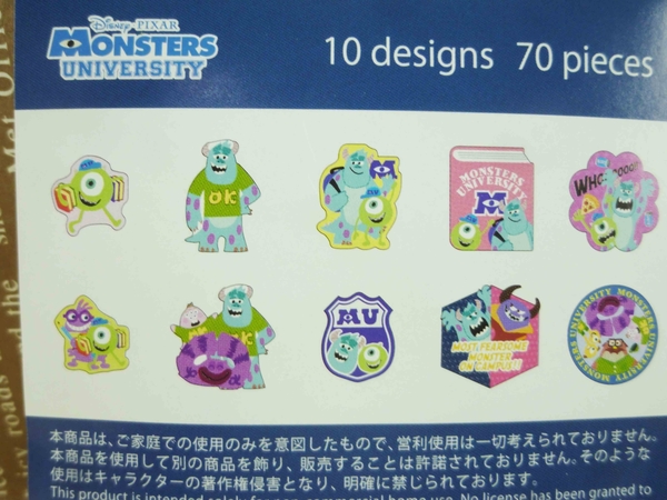 【震撼精品百貨】Monsters University_怪獸大學~貼紙組-紫色 product thumbnail 4