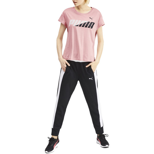 Puma Modern 女 粉色 短袖 上衣 短袖T恤 透氣 排汗 休閒 運動 瑜珈 短袖 58093814