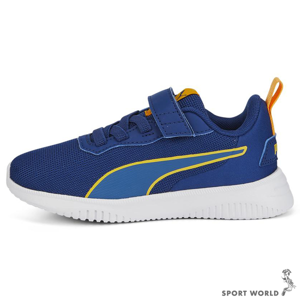 Puma Flyer Flex AC PS 童鞋 中童 慢跑 魔鬼氈 輕量 黑/藍【運動世界】37638301/37638314 product thumbnail 8