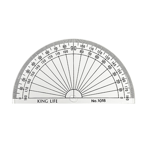 Life 徠福 NO.1018 半圓分度器/量角器 壓克力 10cm 180度