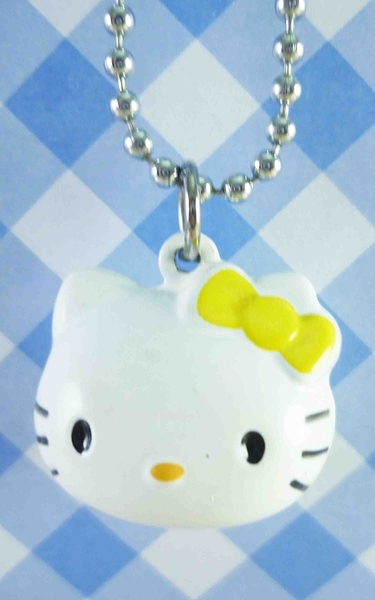 【震撼精品百貨】Hello Kitty 凱蒂貓~KITTY鈴鐺鑰匙圈-大頭(黃)