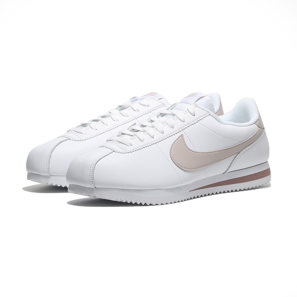 NIKE 休閒鞋 CORTEZ 白 奶茶色 皮革 復古 阿甘鞋 女 DN1791-105