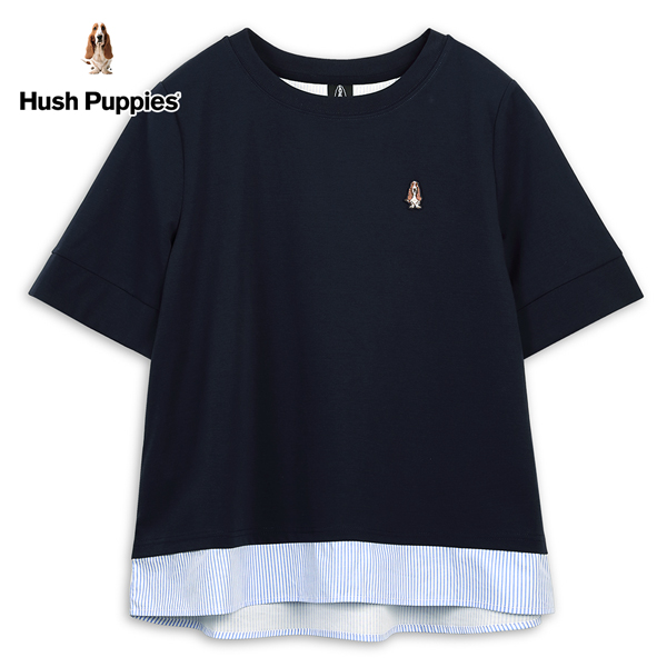 Hush Puppies 上衣 女裝知性條紋拼接假兩件上衣 product thumbnail 3