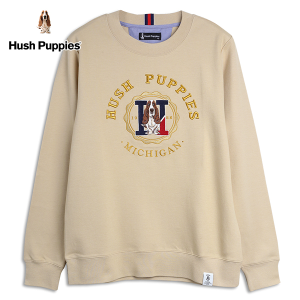 Hush Puppies 上衣 男裝經典品牌英文字刺繡狗長袖上衣