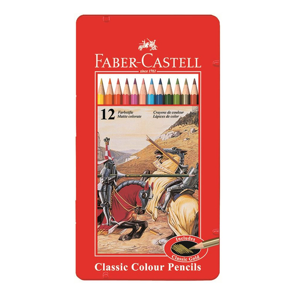 輝柏 Faber- Castell 油性鉛筆12色/鐵盒