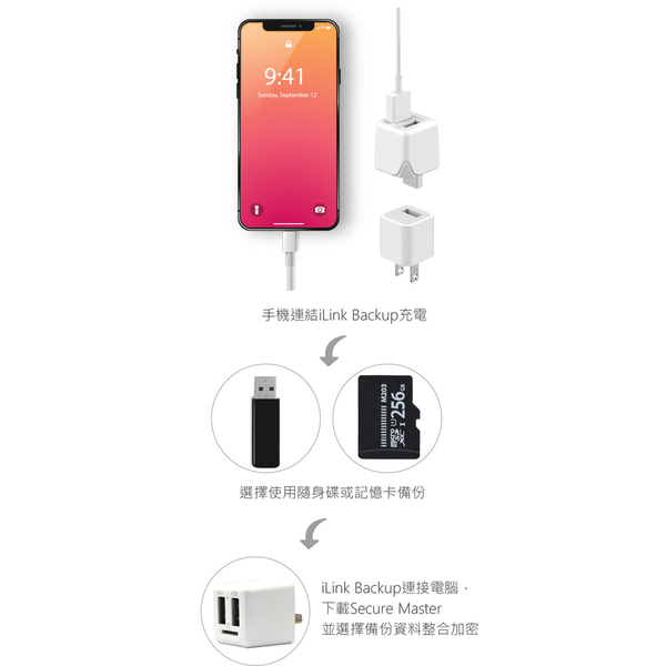 iLink Backup蘋果備份管家 充電/備份/檔案加密 SPTILB-8319 product thumbnail 7