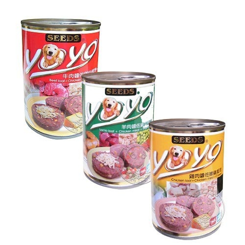 【培菓幸福寵物專營店】聖萊西Seeds》YOYO愛犬機能餐罐狗罐-375g