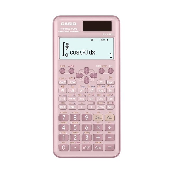 CASIO 卡西歐 12位數工程型計算機-莫蘭迪藕粉色(fx-991ES PLUS-2PK)