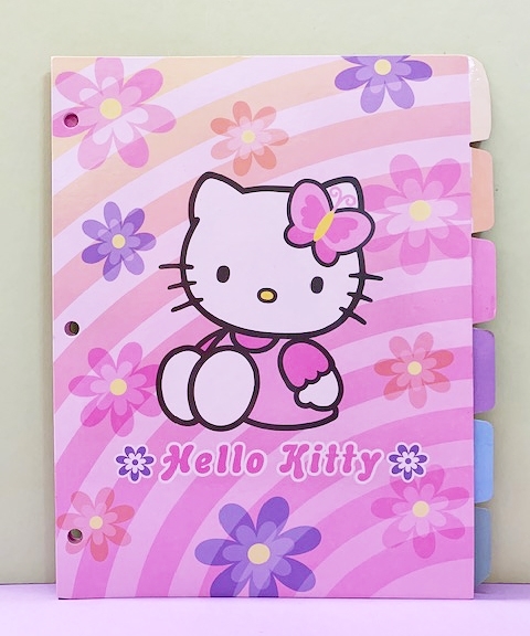 【震撼精品百貨】Hello Kitty 凱蒂貓~三麗鷗 KITTY 日本3孔資料夾隔層-粉#63031