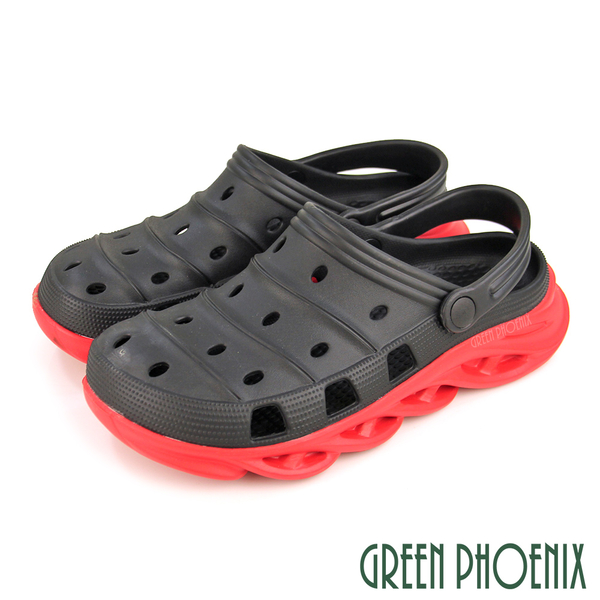 男款 防水洞洞鞋 雨鞋 布希鞋 涼鞋 拖鞋 穆勒鞋【GREEN PHOENIX 波兒德】P-10901 product thumbnail 5