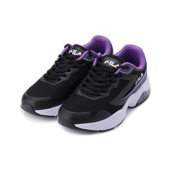 FILA 氣墊跑鞋 黑紫 5-J330W-099 女鞋