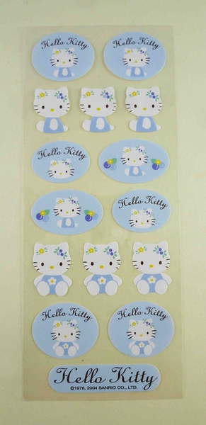 【震撼精品百貨】Hello Kitty 凱蒂貓~KITTY貼紙-藍莓(藍)