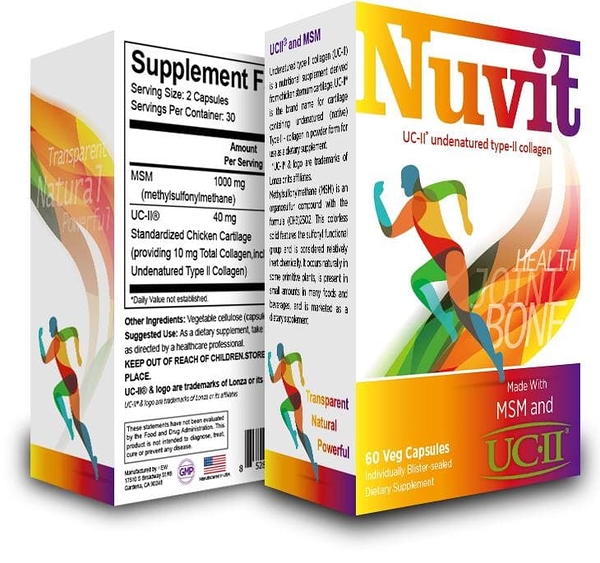 Nuvit 美國紐維特-非變性二型膠原蛋白UCII+MSM維保膠囊