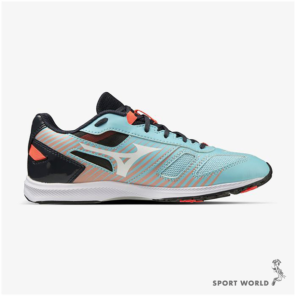 mizuno speed mach 2 大童 慢跑 耐磨 輕量 藍黑【運動世界】k1gc222231