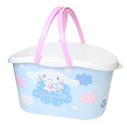 【震撼精品百貨】大耳狗_Cinnamoroll~日本三麗鷗SANRIO 大耳狗塑膠手提籃-雲朵*56494