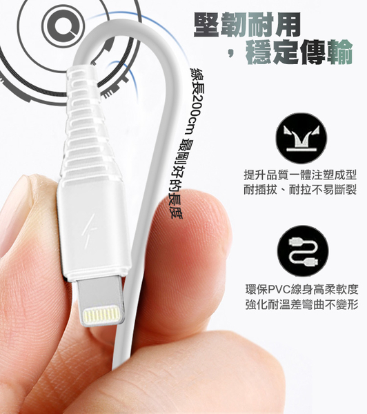 Dr.battery電池王5V 2.4A雙輸出USB充電器+ USB to Lightning iphone/ipad充電線200cm product thumbnail 9