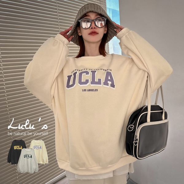 LULUS/韓製UCLA內刷毛大學TEE３色【A01230840】