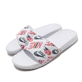Nike 涼拖鞋 Wmns Benassi JDI Print 白 紅 女鞋 手繪 涼鞋 【ACS】 618919-119